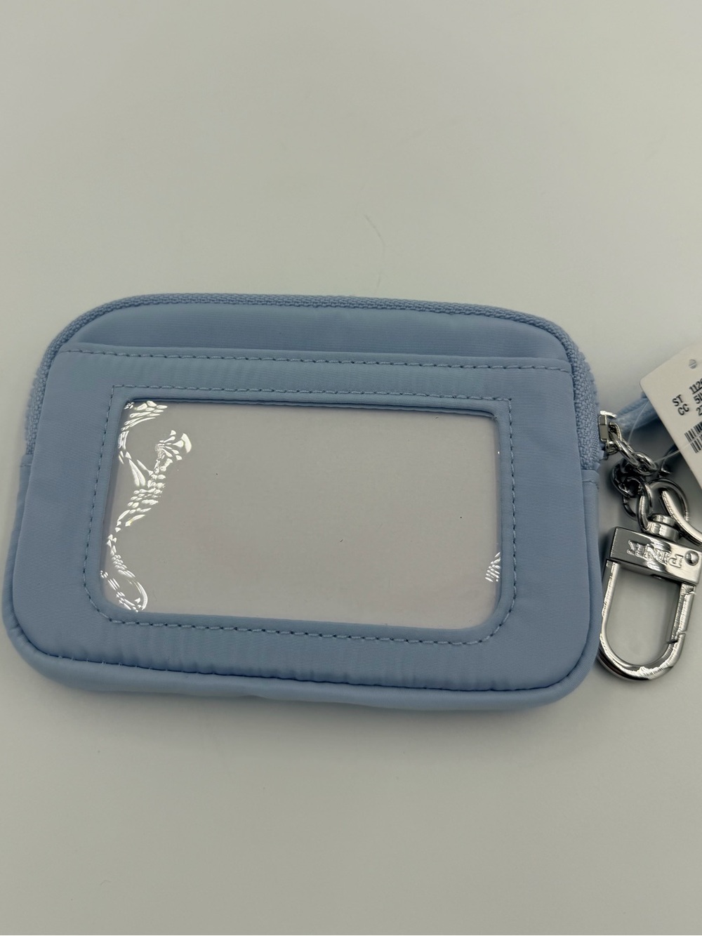 Victoria’s Secret / PINK Zip Card Holder w/ Keychain - Baby Blue NWT - Picture 5 of 7